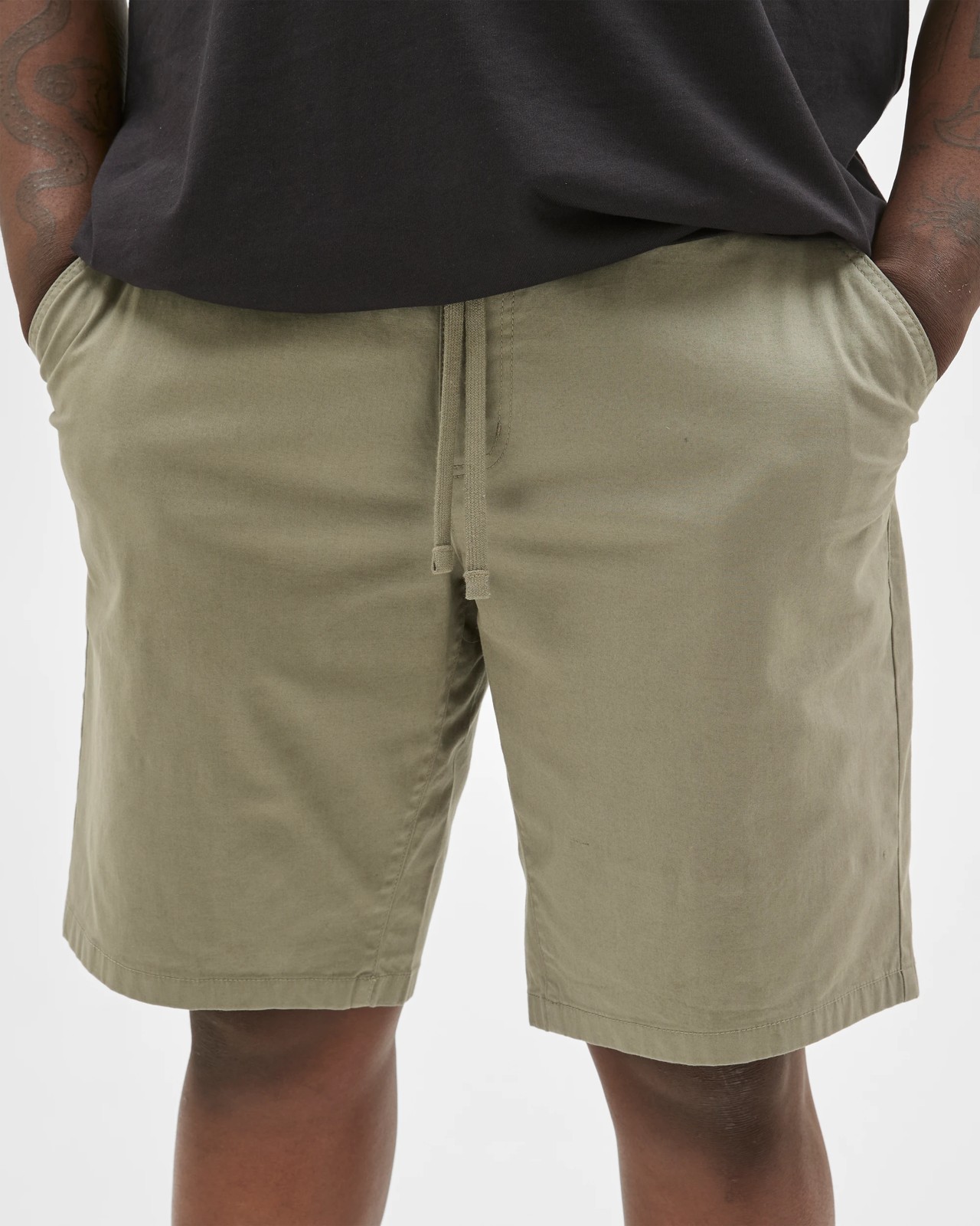 Plus Size Australian Cotton Byron Shorts - Forest Fog 3 of 6