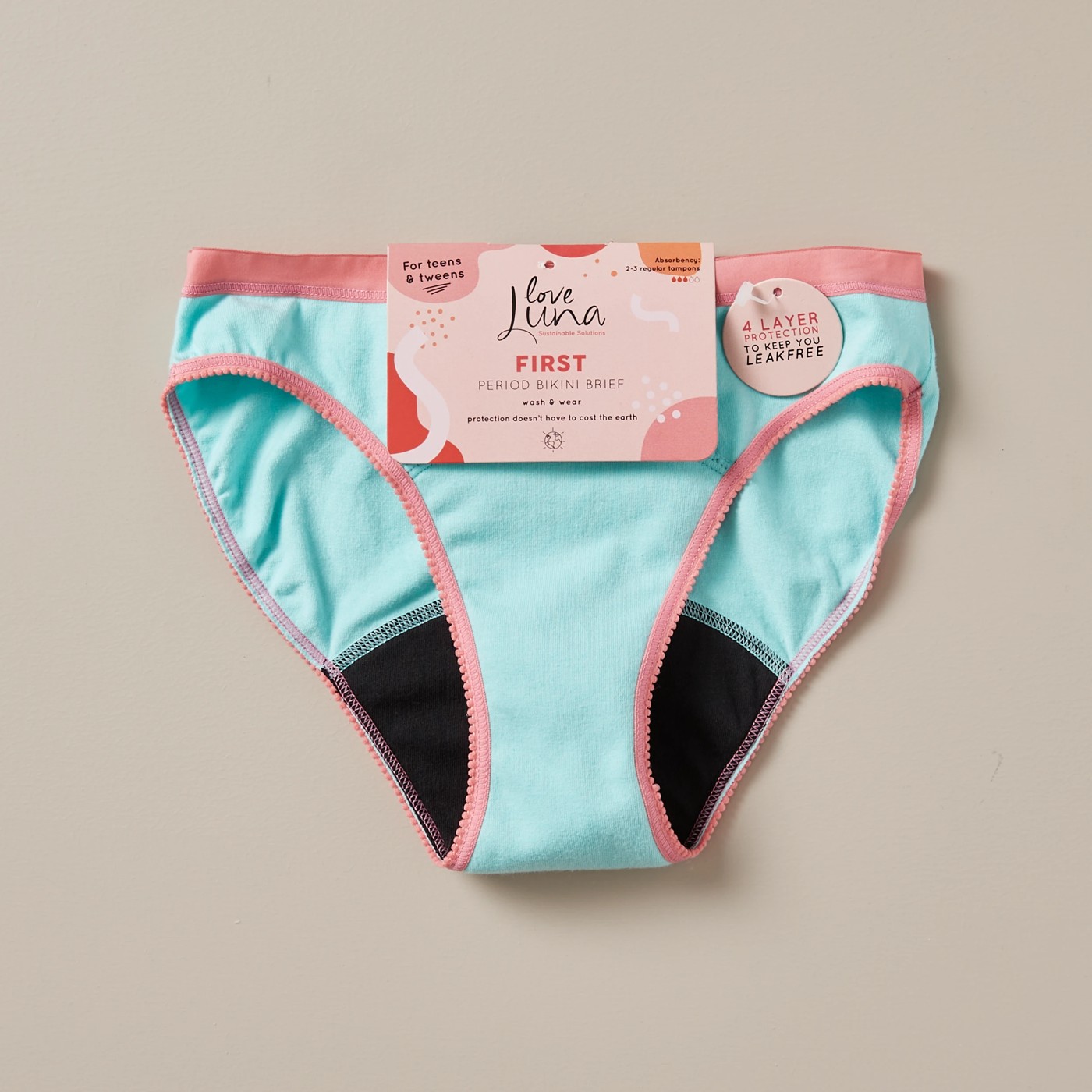 Young Girls Love Luna Period Bikini Brief 4 of 4