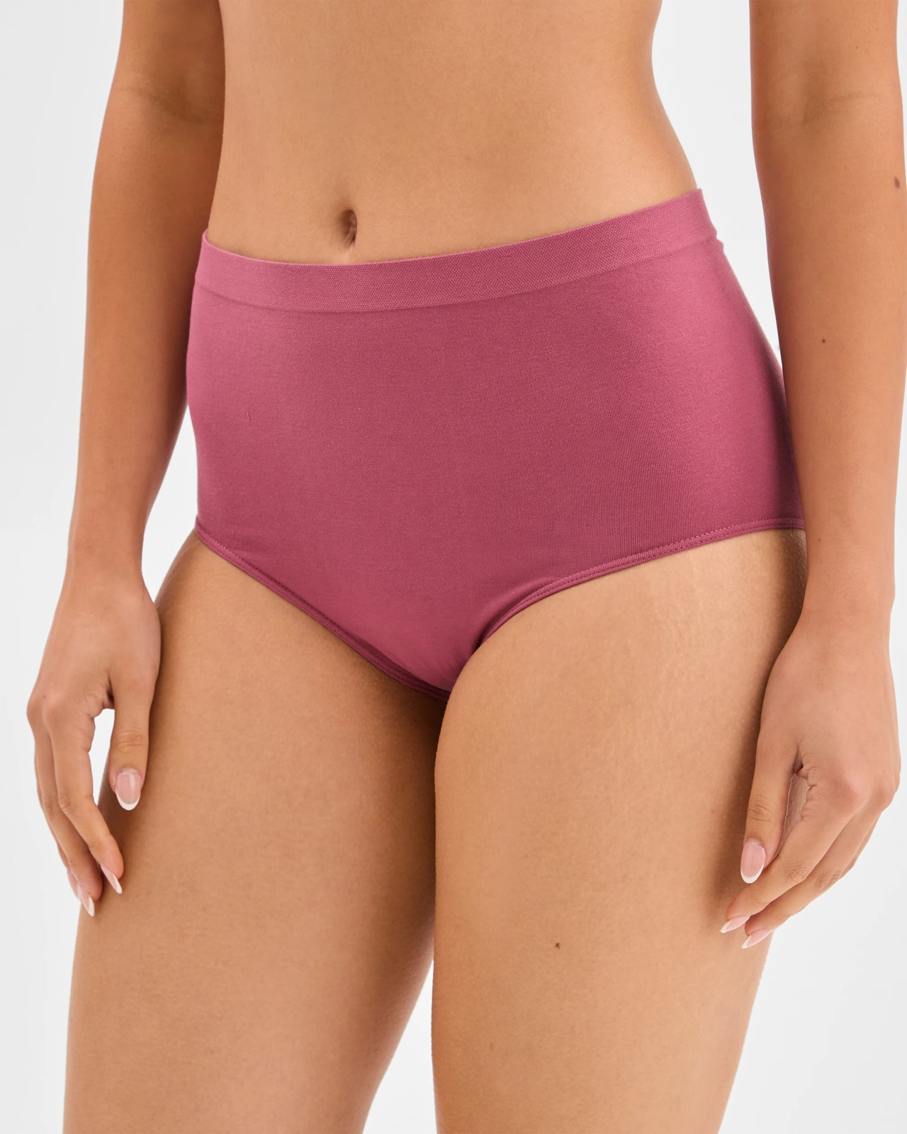 Australian Cotton Blend 2 Pack Seamfree Full Briefs - Hawthorn Rose 3 of 4