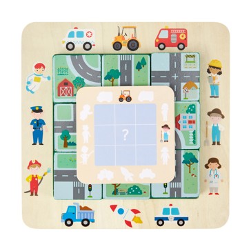 16 Piece Wooden Wayfinding Puzzle - Anko