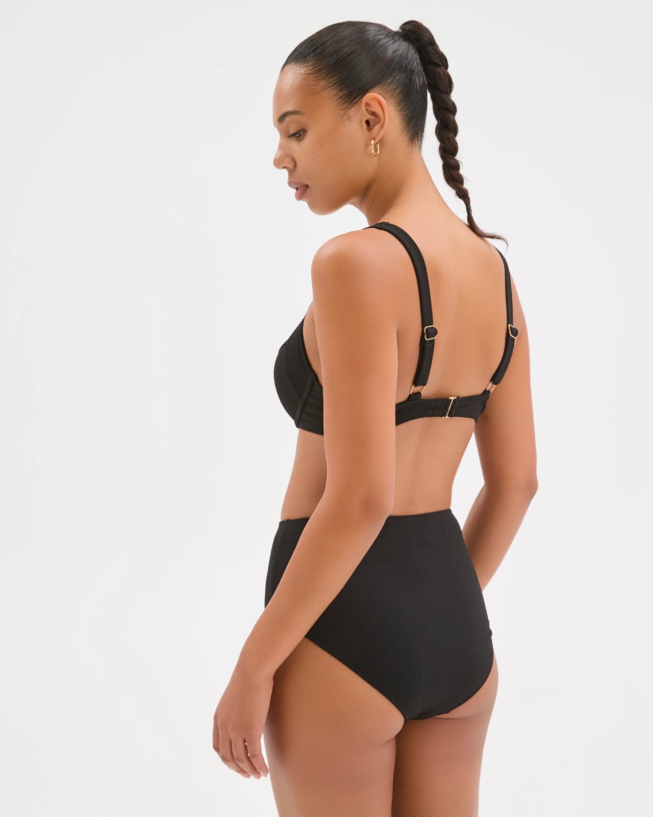 Shape Your Body Resort High Waisted Soft Textured Swim Bikini Bottoms 4 of 5