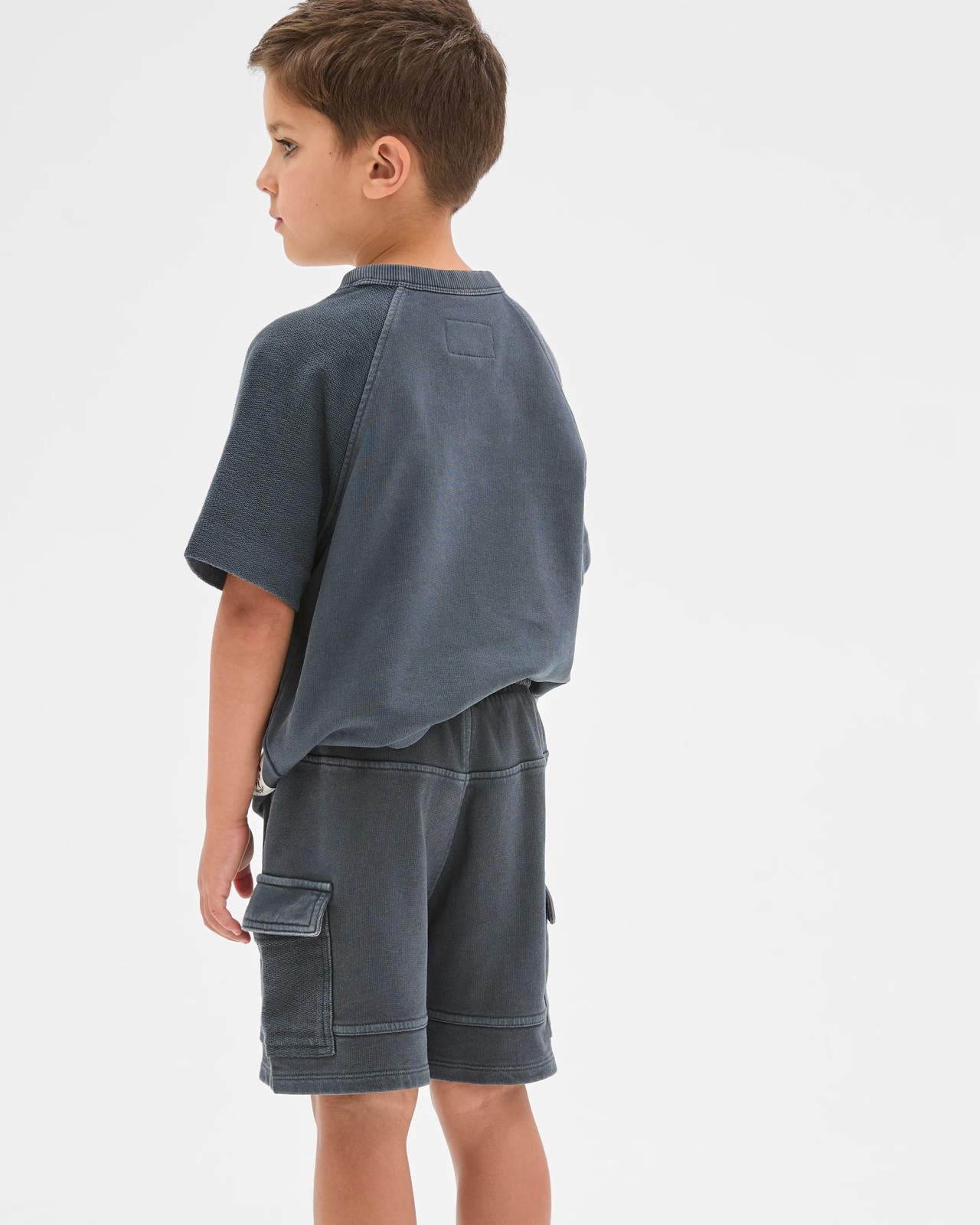 Australian Cotton Washed Shorts - Phantom 5 of 6