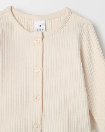 Baby Rib Cardigan and Pants Set