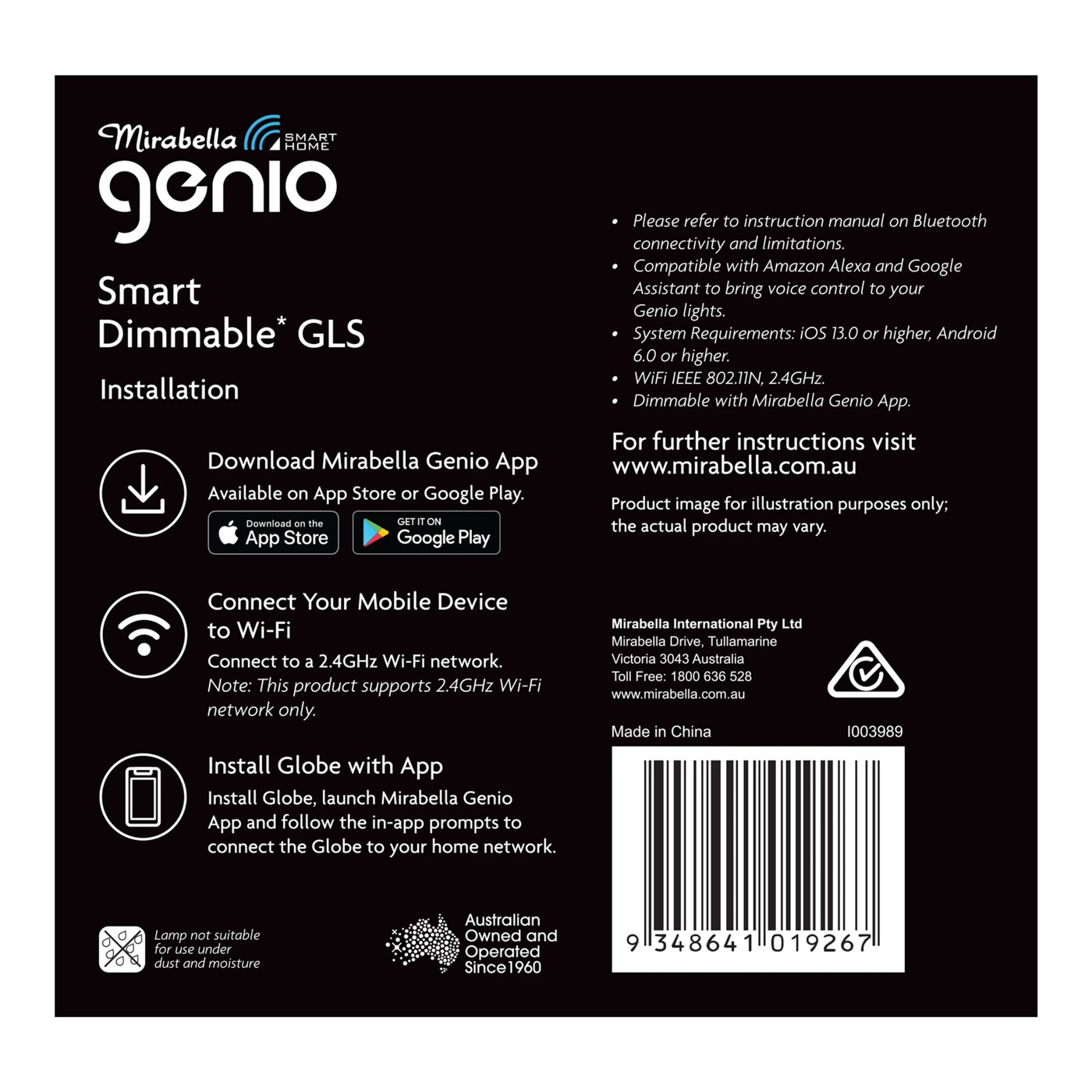 Mirabella Genio Wi-Fi Dimmable 9W LED GLS 4 of 5
