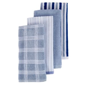 Anko 4 Pack Blue Check Terry Tea Towel product image