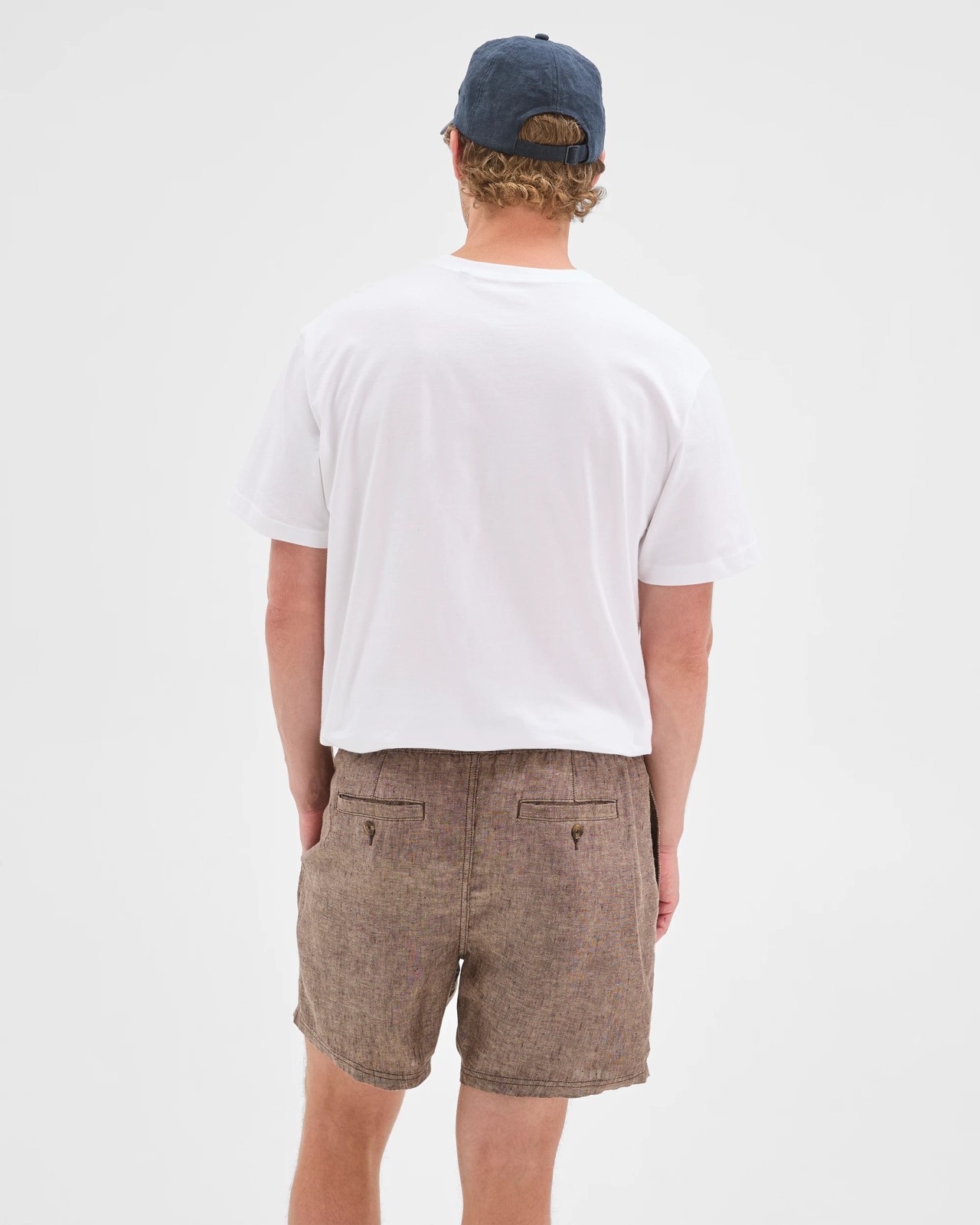 European Linen Shorts - Mushroom 4 of 5
