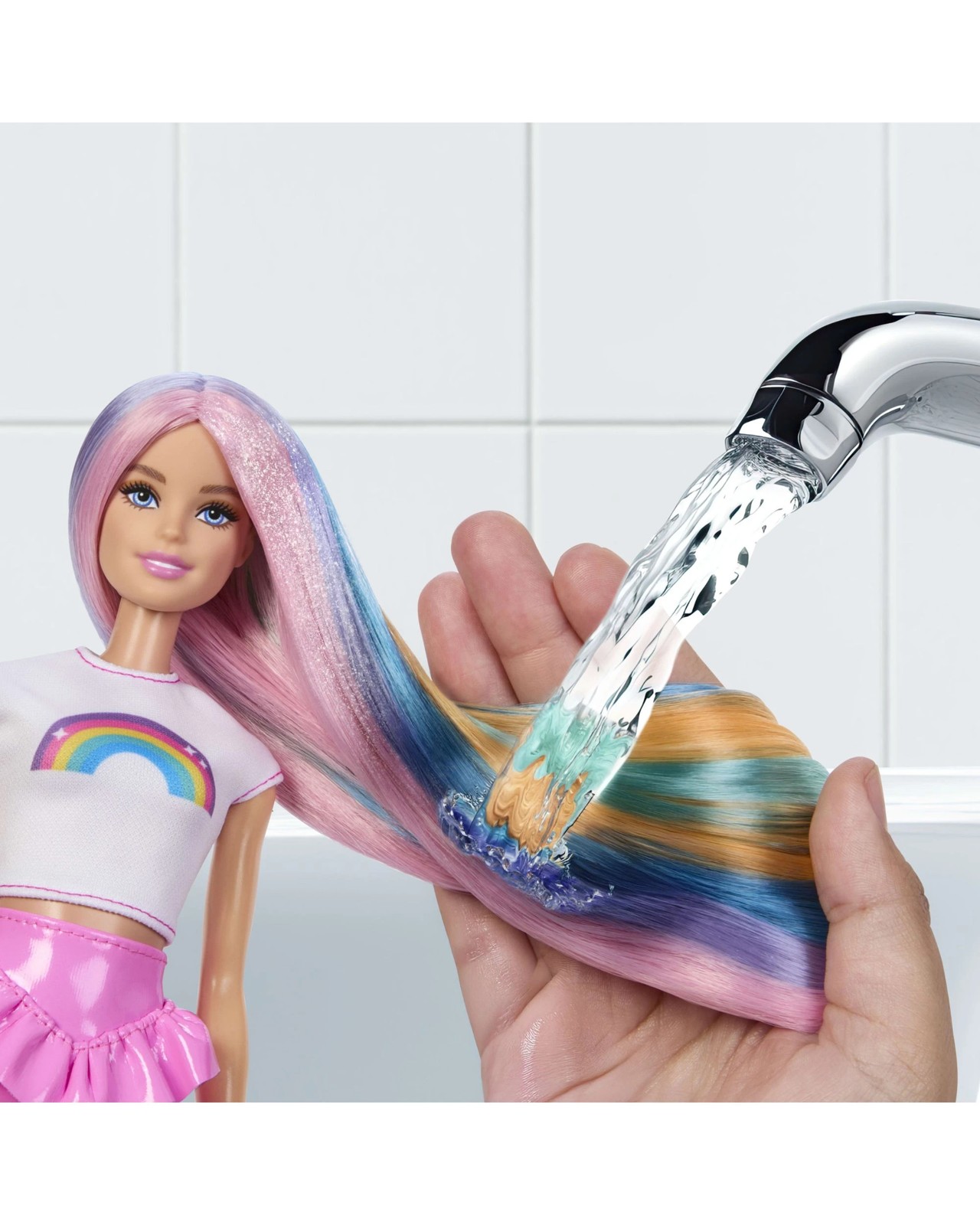 Barbie Rainbow Sparkle Hair Doll with Extra-Long Hair and Accessories 6 of 6