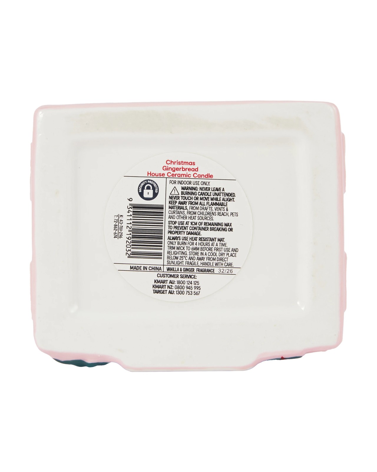 Anko Christmas Gingerbread House Ceramic Candle 6 of 6