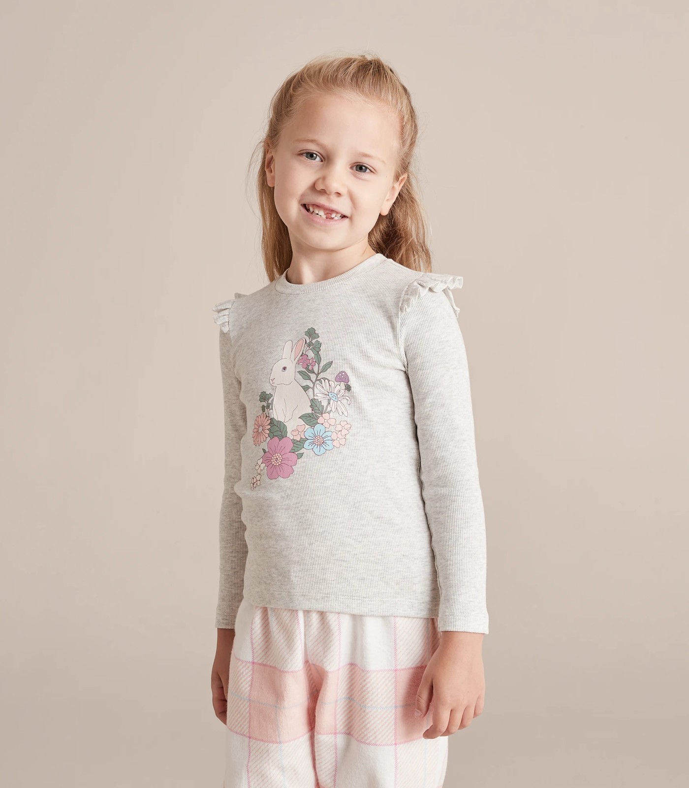 Organic Cotton Rib Bunny Pyjama Set 5 of 5