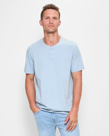 Australian Cotton Henley T-Shirt