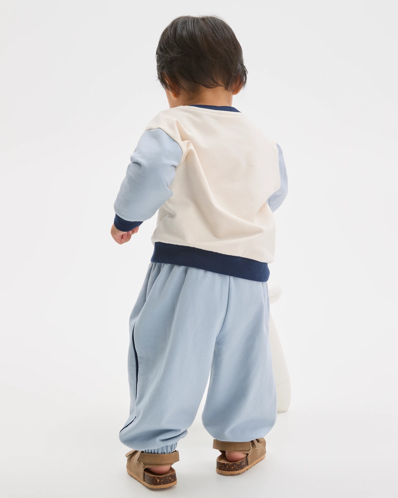 Baby Organic Cotton Sweat Top & Trackpants 2 Piece Set - Blue 2 of 6