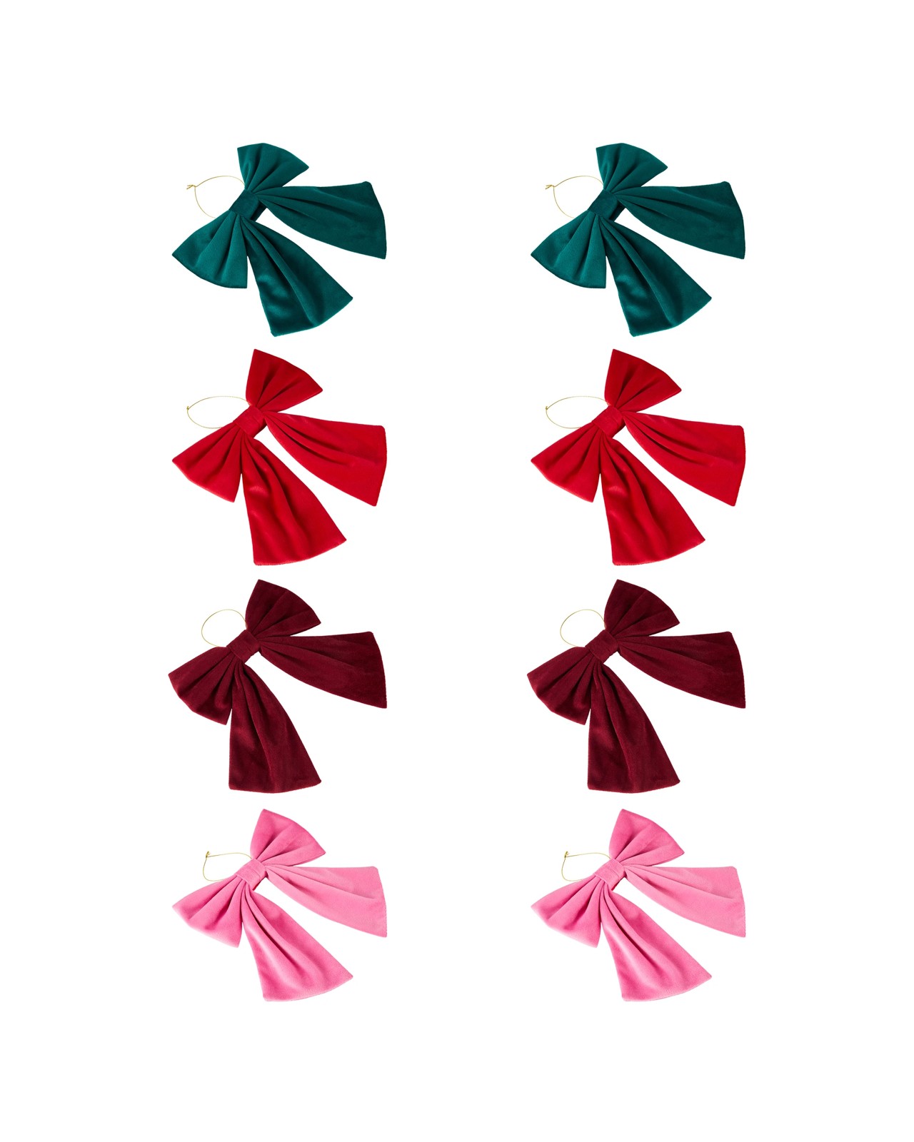 Anko 2 Pack Medium Velvet Bows - Assorted 2 of 4