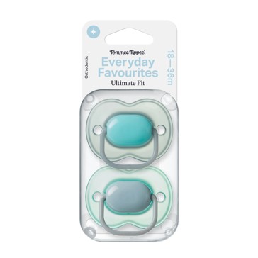 2 Pack Tommee Tippee Everyday Favourites Ultimate Fit Soother