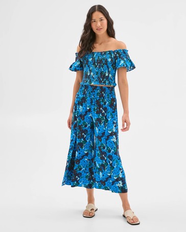 Resort Shirred Waist Shorts