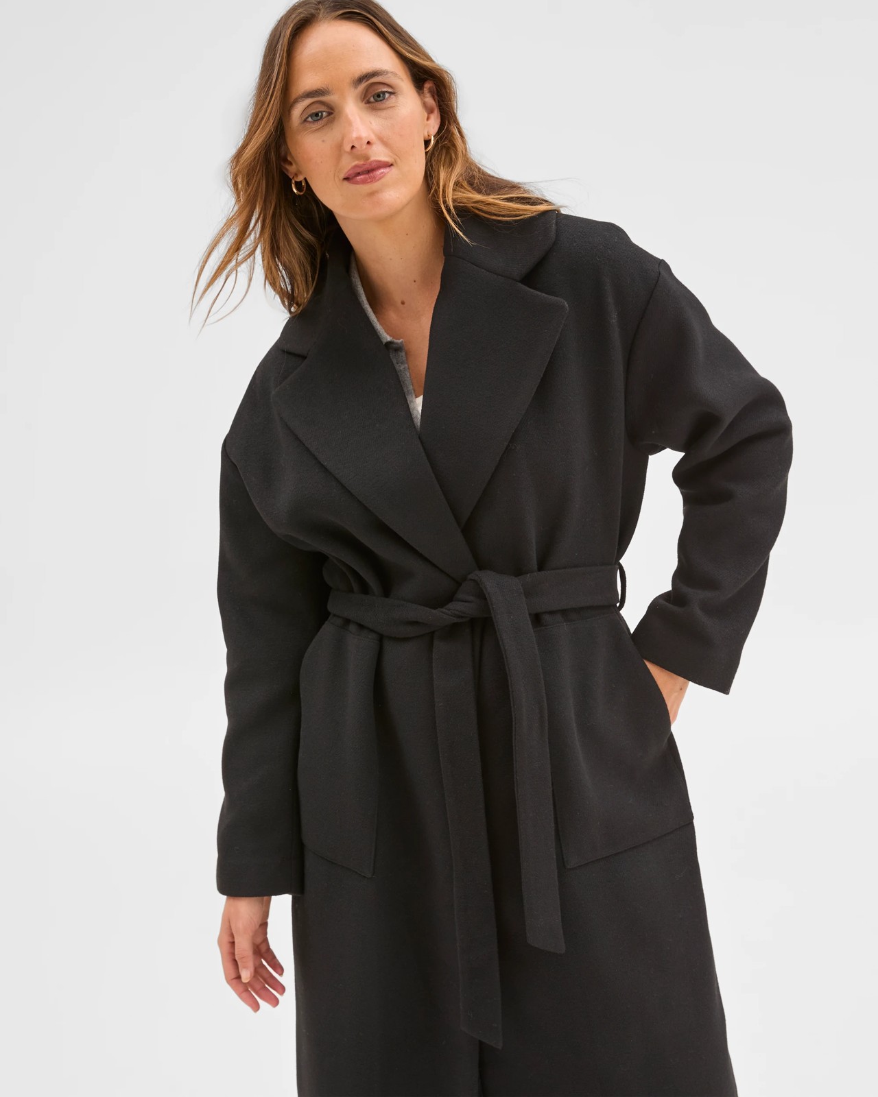 Soft Wrap Coat - Black 4 of 5