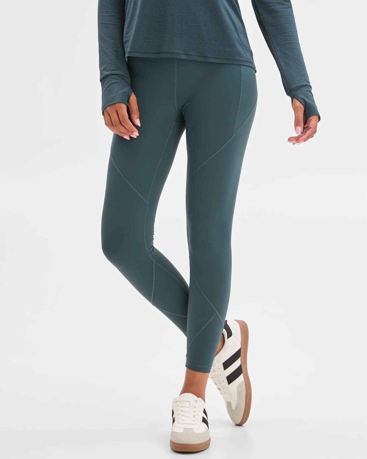 Active Infinity Sculpt High Rise 7/8 Length Tights - Pine 3 of 4