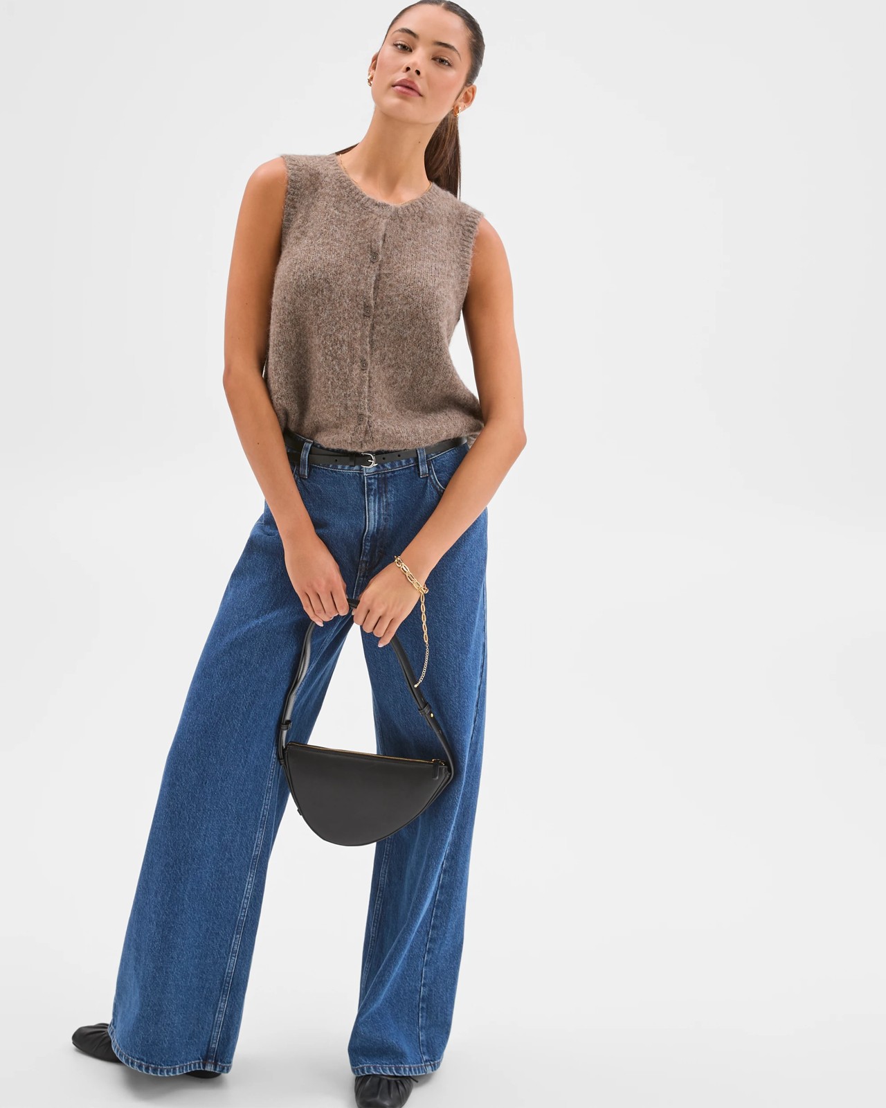 Lily Loves Fluffy Knit Vest - Cedar Marle 2 of 6