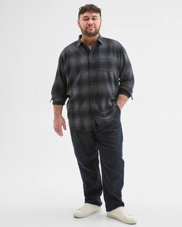 Plus Size Australian Cotton Long Sleeve Flannelette Shirt