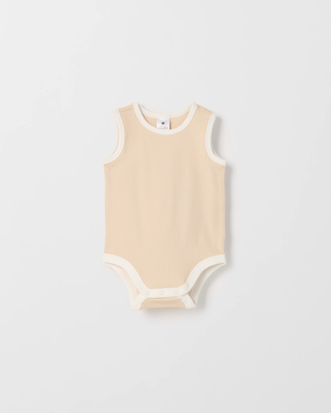 Baby Organic Cotton 3 Pack Sleeveless Rib Bodysuits - Multi Ice Cream 3 of 5