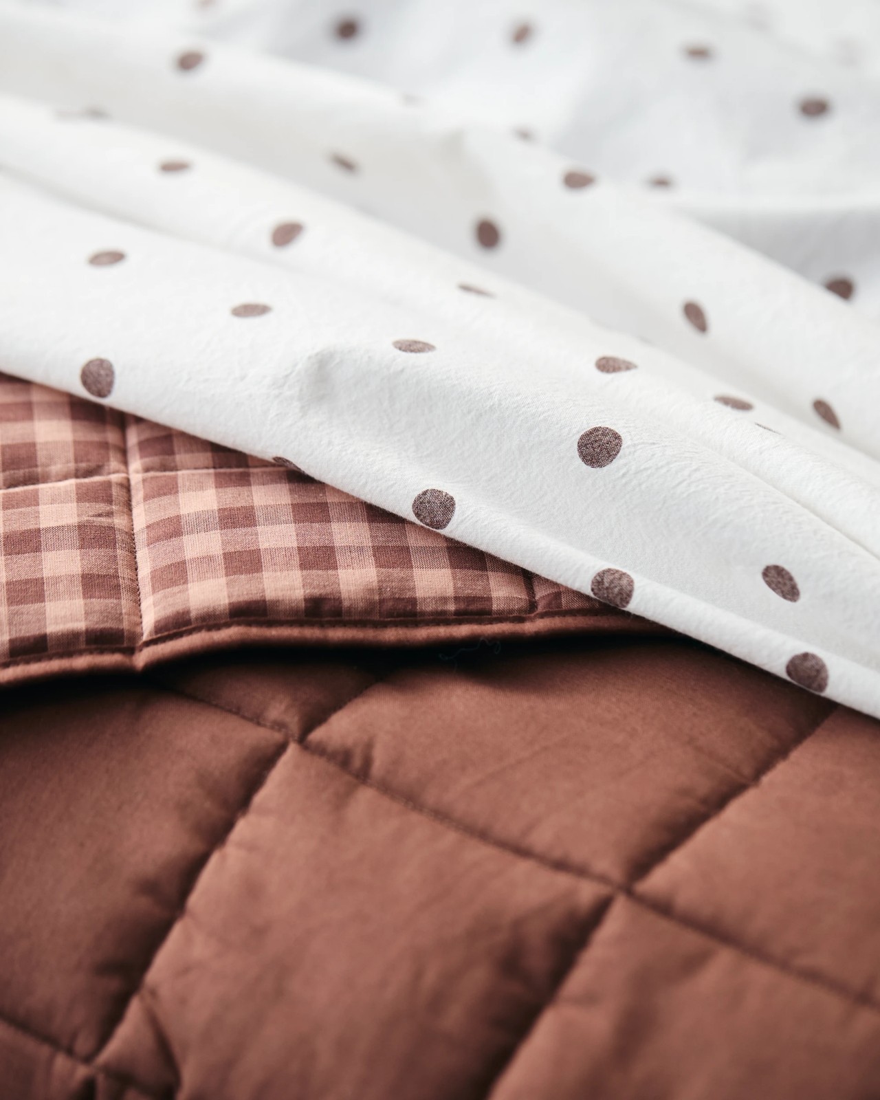 Hudson Gingham Cotton Coverlet Set 6 of 6