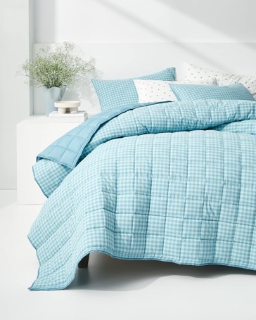Hudson Gingham Cotton Coverlet