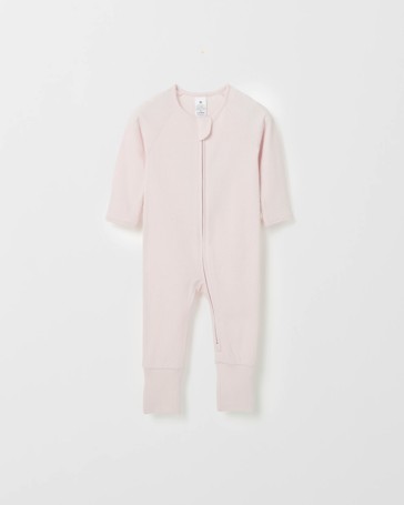 Baby Organic Cotton Pointelle Zip Coverall