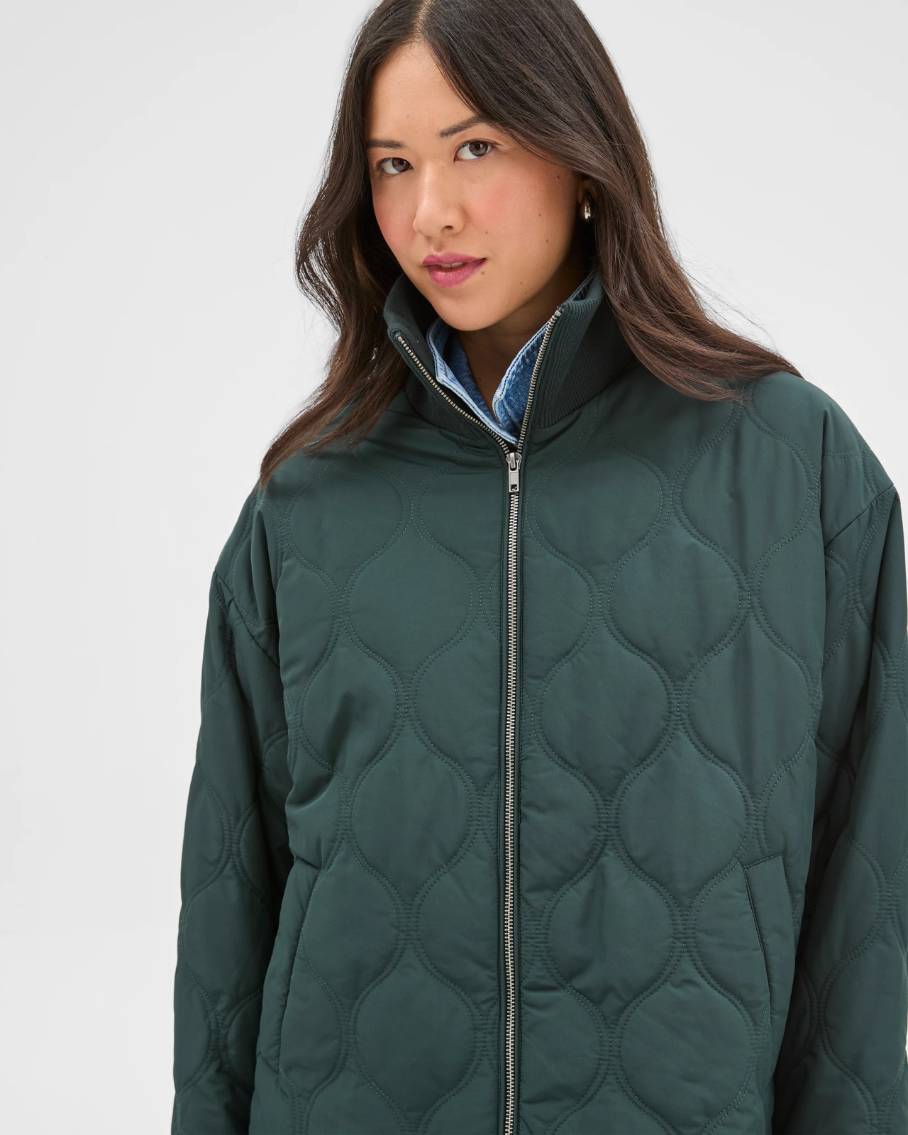Quilted Funnel Neck Jacket 3 of 5