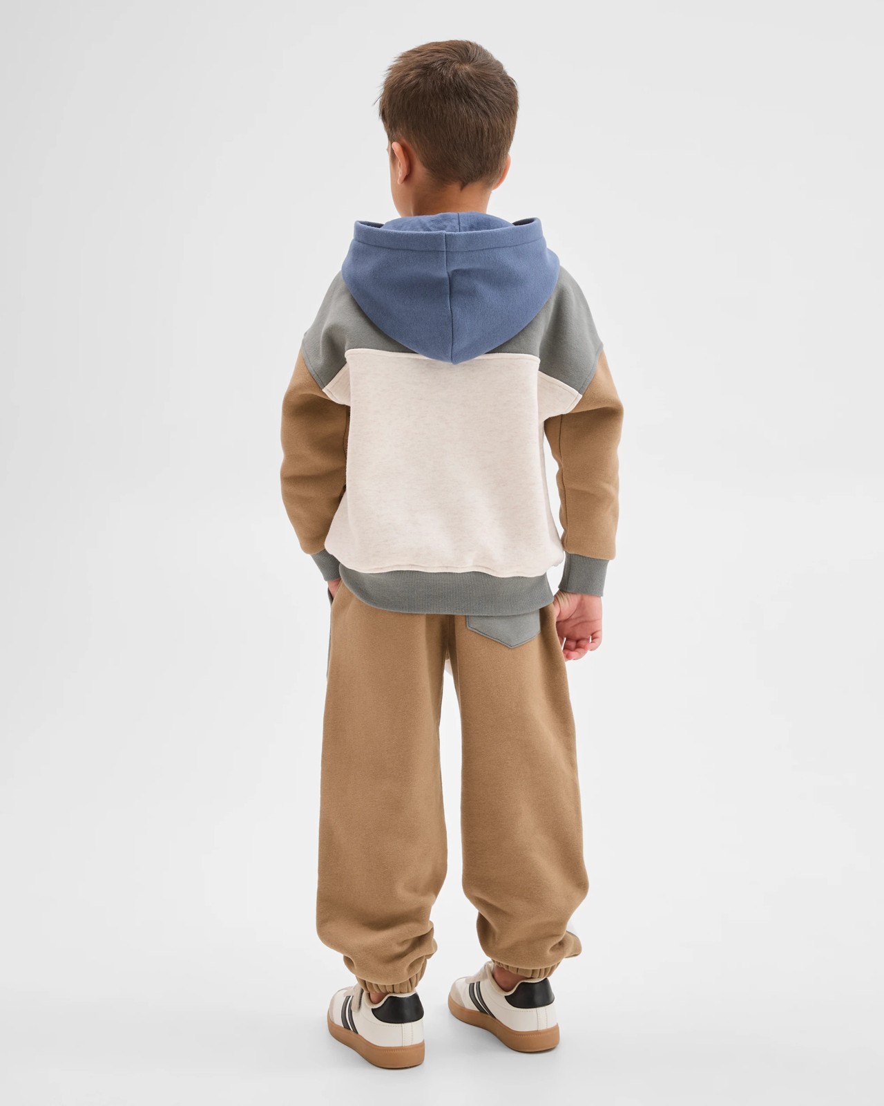 Australian Cotton Blend Hoodie and Trackpants Set - Green/Oat 5 of 6