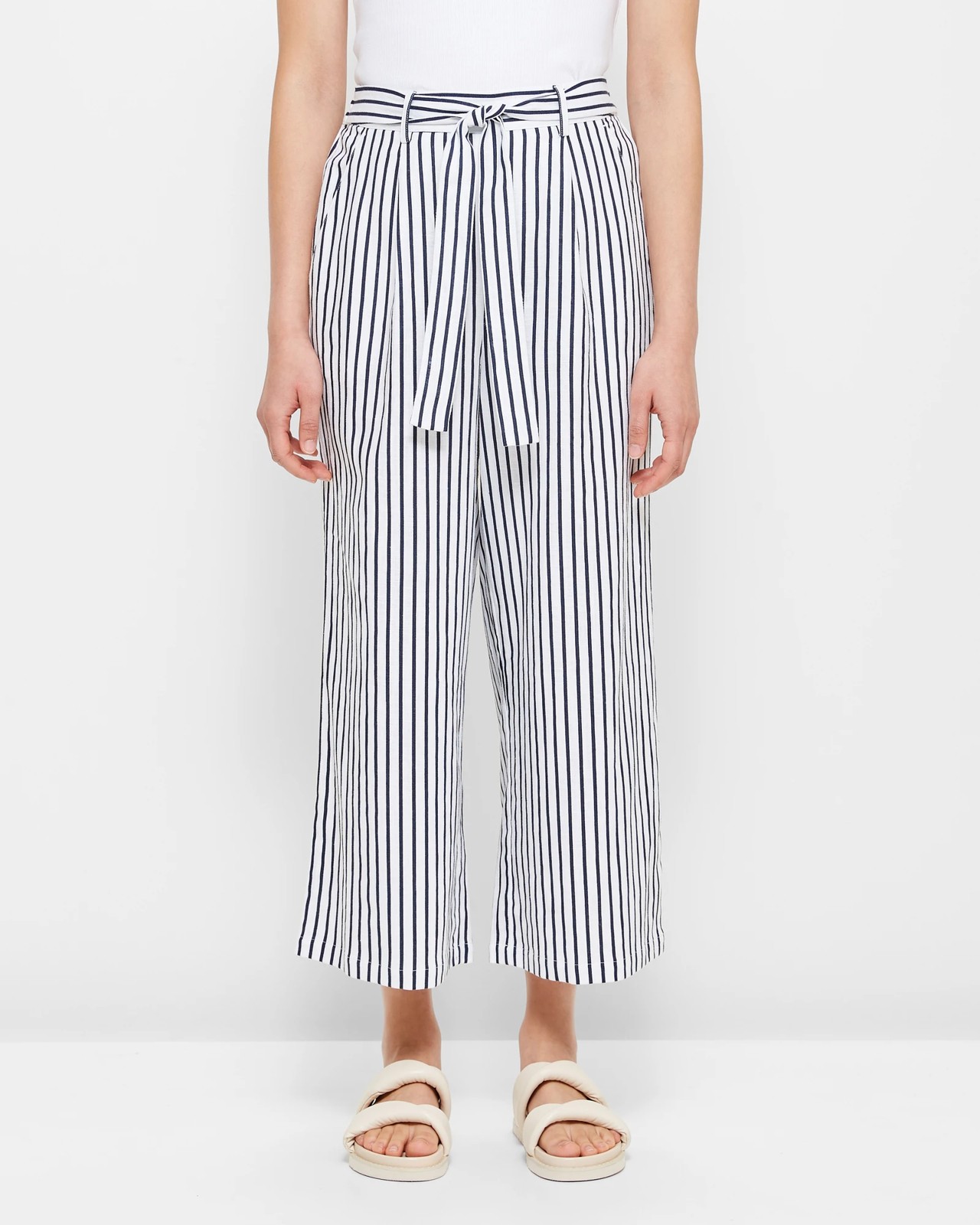 Linen Blend Wide Leg Culotte Pants | Target Australia