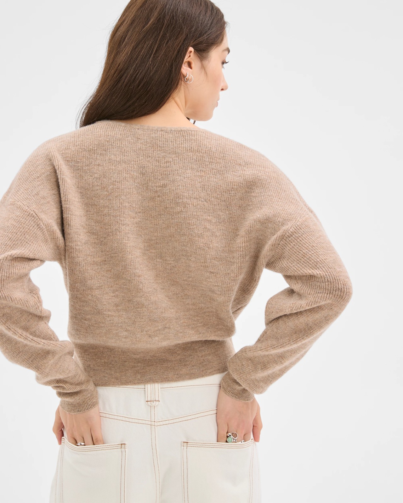 Lily Loves Wrap Jumper - Pine Nut Marle 6 of 6