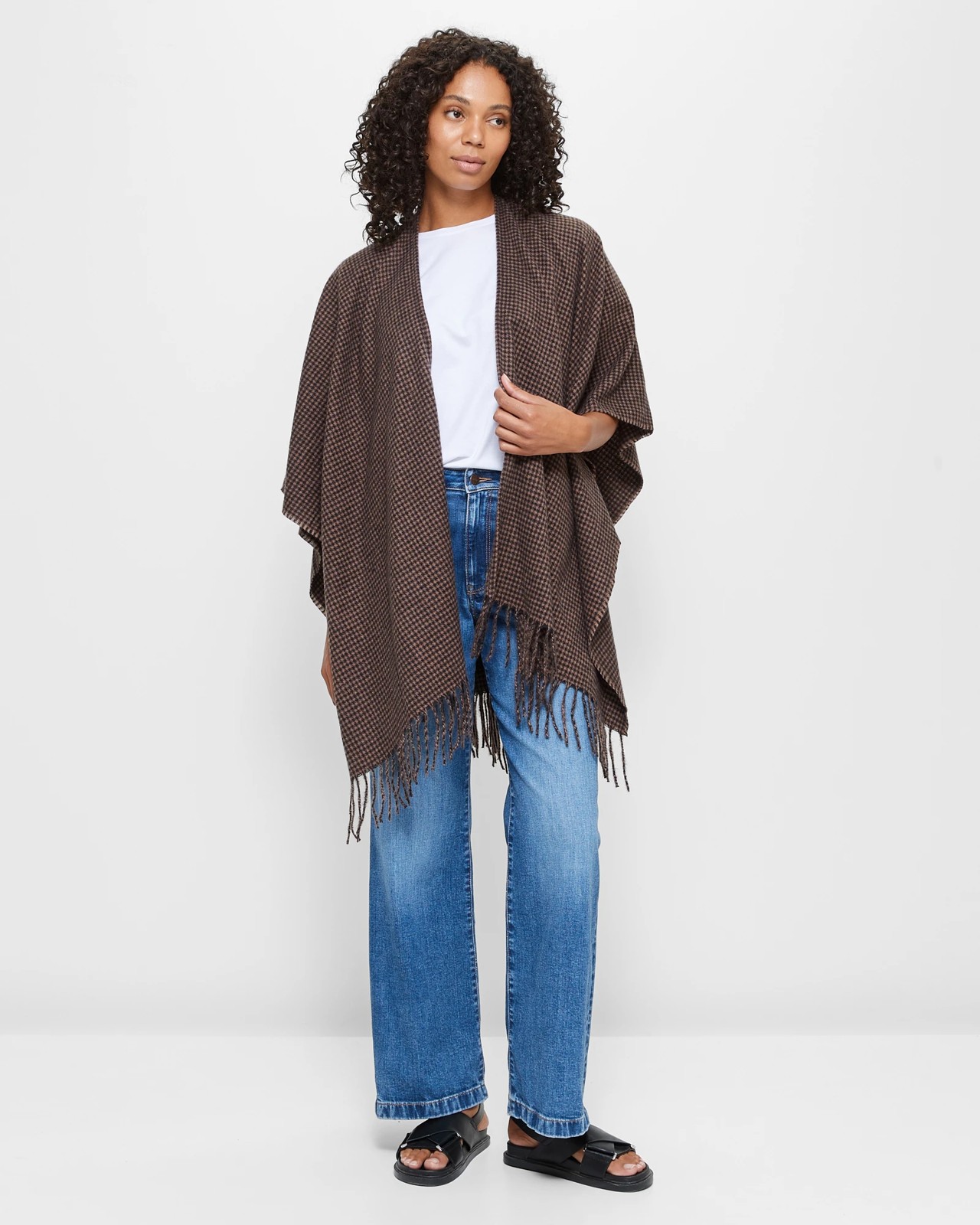 Oversized Check Poncho | Target Australia