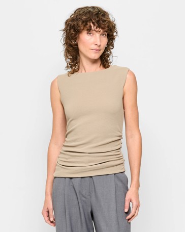 Sleeveless Gathered Detail Top - Preview