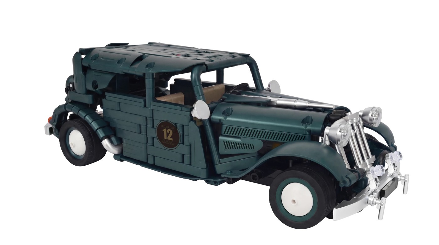 934 Piece Mini Blocks Vehicle Series: Vintage Car Playset 2 of 4