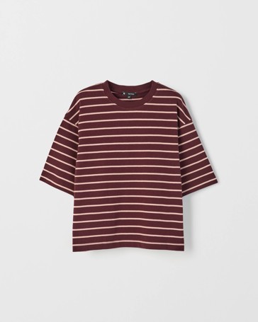 Petites Australian Cotton 3/4 Wide Sleeve Boxy T-Shirt