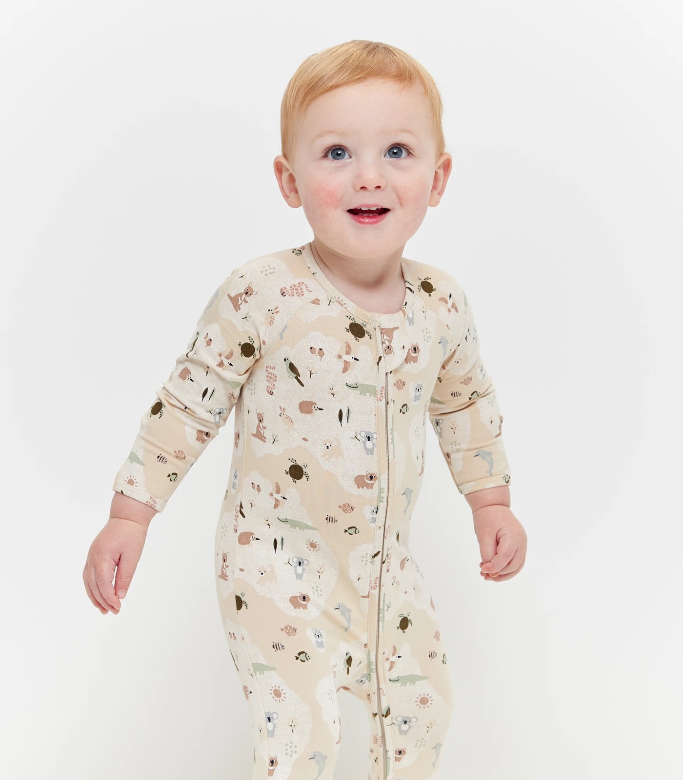 Baby Organic Cotton Print Zip Coverall 4 of 6