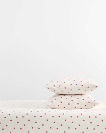 Arlo Polka Dot Stonewash Cotton Fitted Sheet