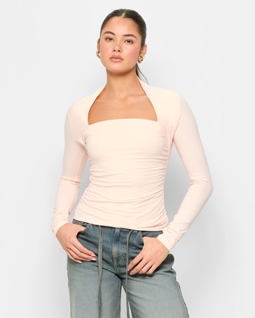 Australian Cotton Double Layer Long Sleeve Top - Lily Loves