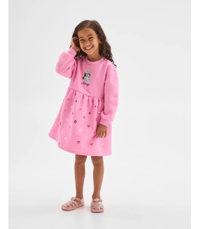 Easter Bluey Australian Cotton Blend Long Sleeve Fleece Dress