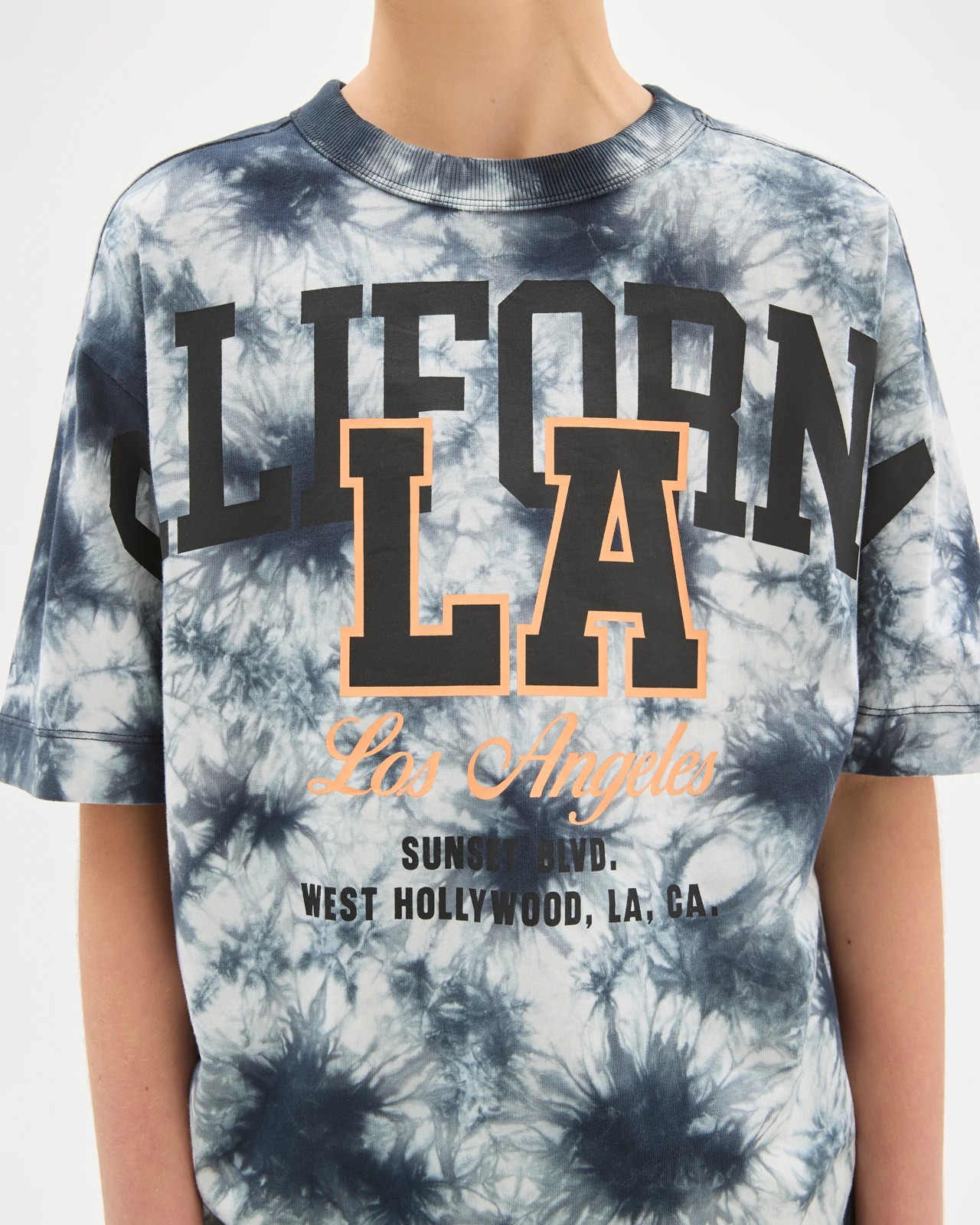 Australian Cotton Oversized Dyed Graphic T-Shirt - Black 3 of 6