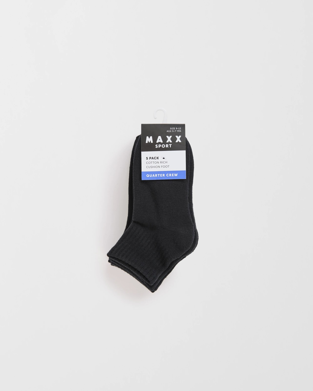 Maxx 5 Pack Core Sports Quarter Crew Socks 3 of 3