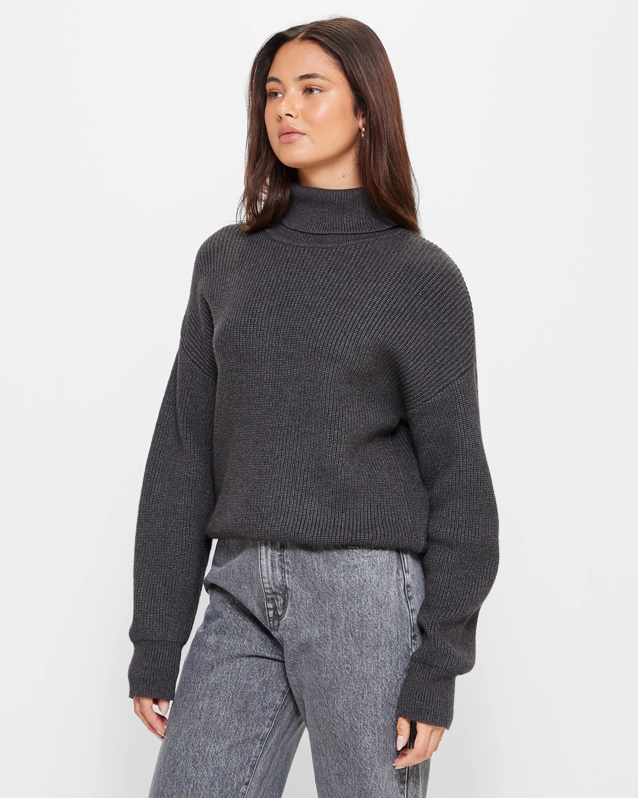 High Neck Slouchy Knit Jumper - Lily Loves 3 of 5