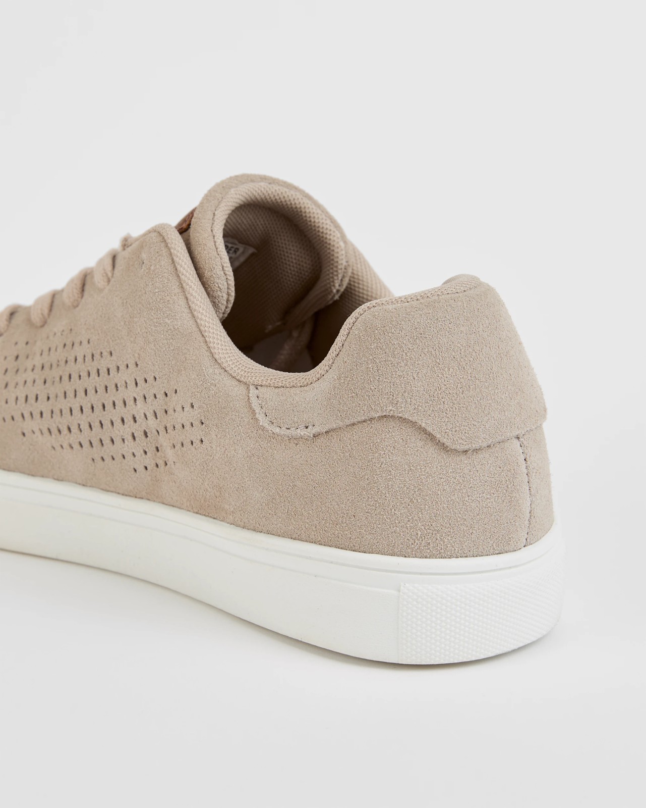 Pin Punched Suede Sneaker - Grey 3 of 3