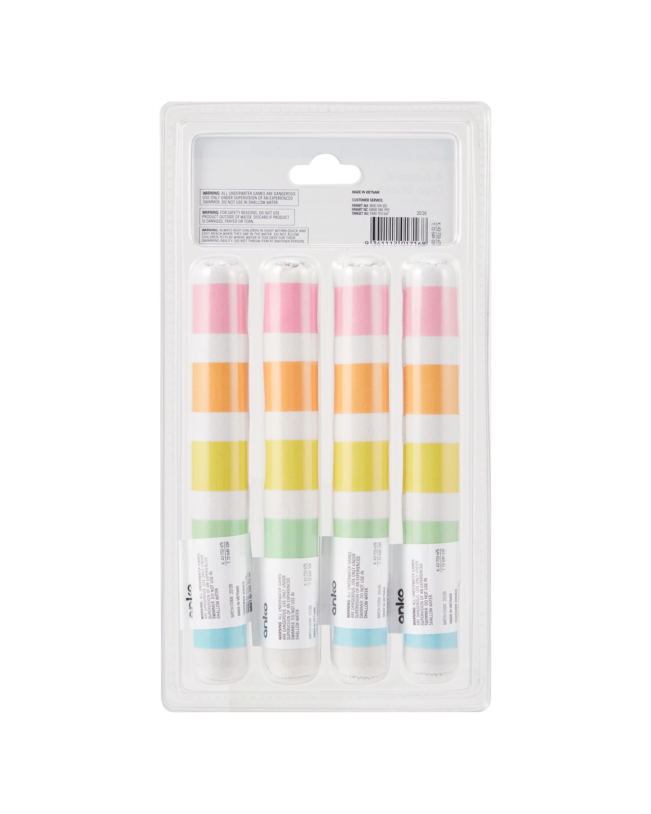 Anko 4 Pack Aquatic Dive Sticks 5 of 5