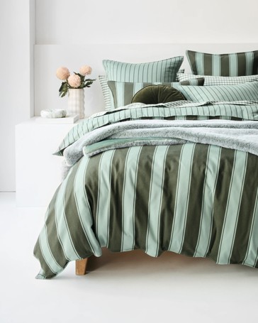 Rayne Stripe Stonewash Quilt Cover Set