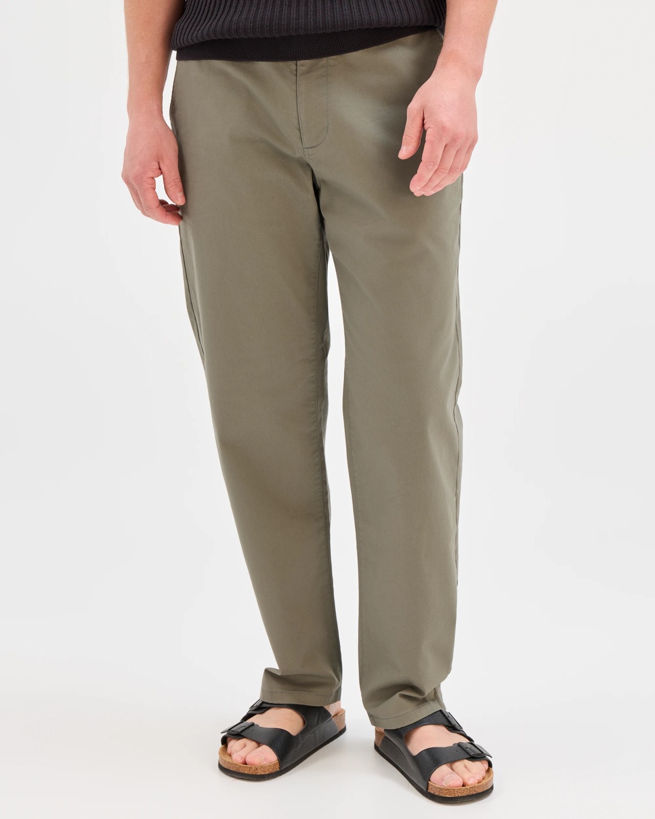 Australian Cotton Relaxed Fit Chino Pants  - Basil 4 of 6