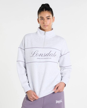 Piped Boxy 1/4 Zip Jumper - Lonsdale London