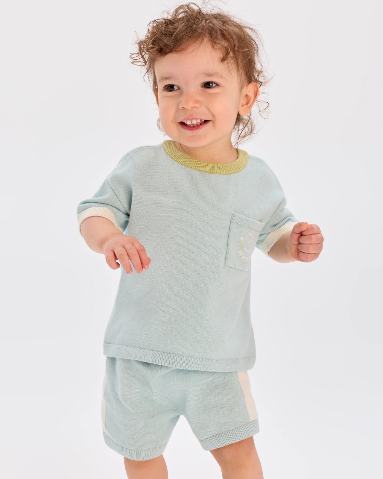 Baby Organic Cotton True Knit Top & Shorts Set 3 of 5