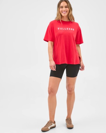 Active Australian Cotton Blend Oversized Graphic T-Shirt