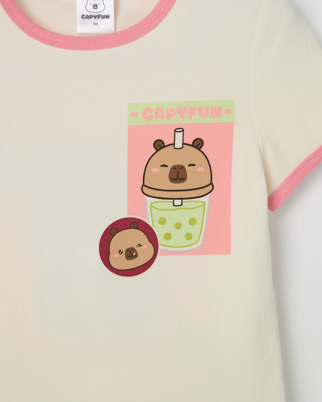 CapyFun Australian Cotton Ringer T-Shirt 2 of 2
