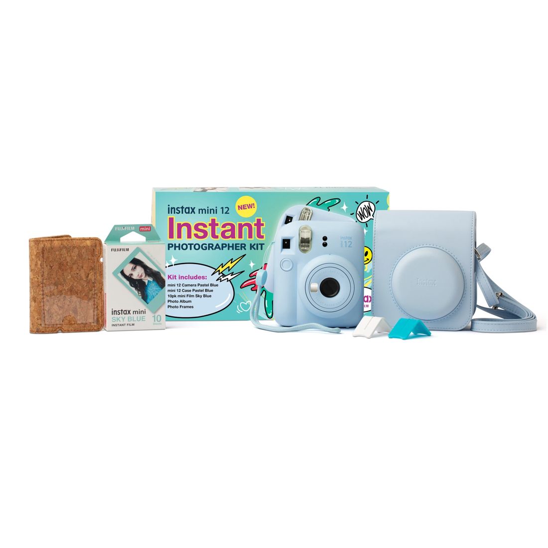 Instax Mini12 Instant Photographer Kit Blue Target Australia